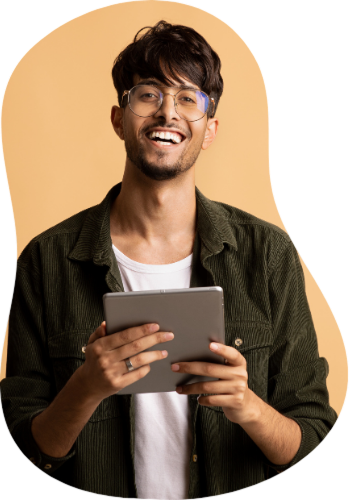 man smiling contact